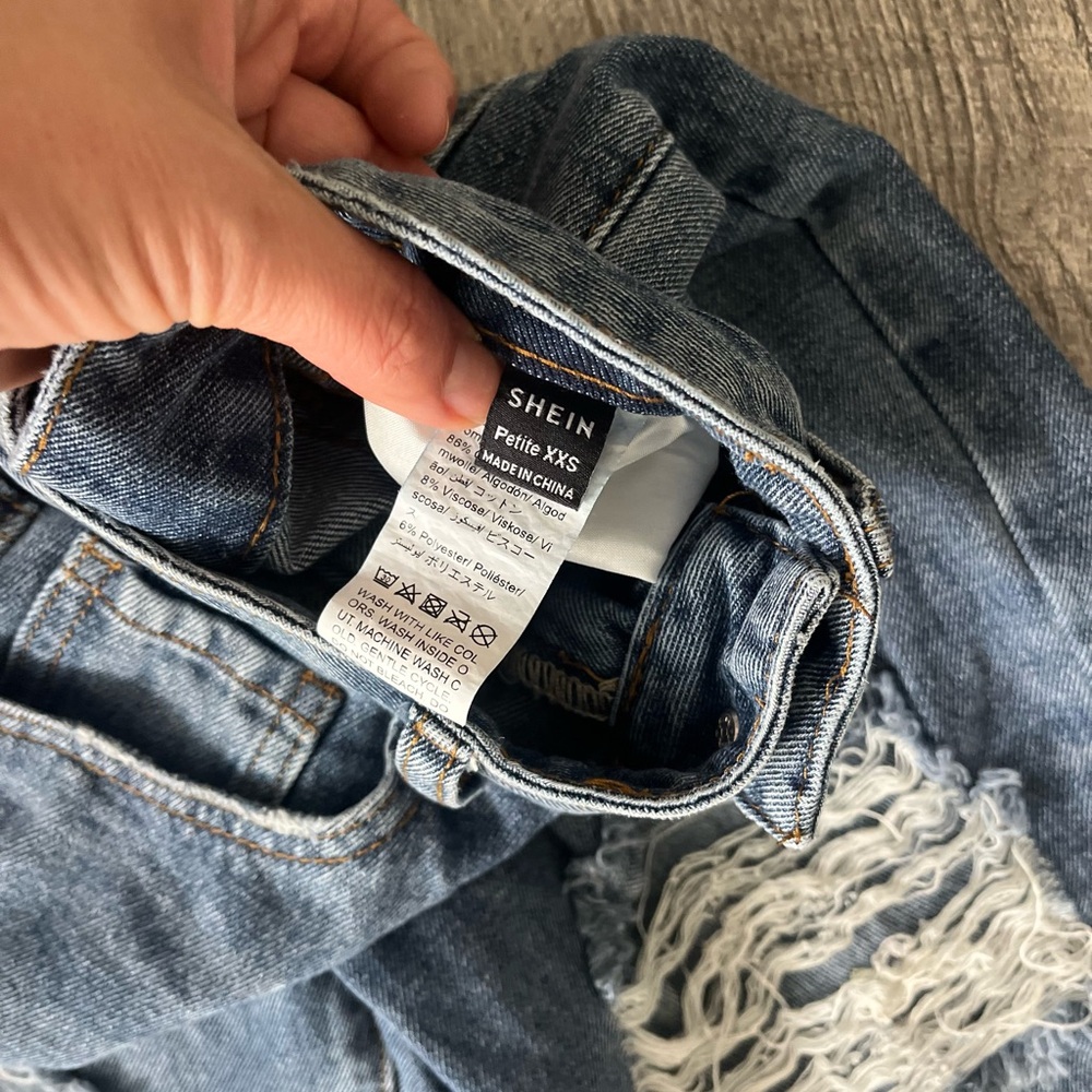 SHEIN heavy distressed jeans